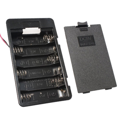 4.5V 2xAA 3xAA 4xAA 6xAA Battery Holder Panel Mount Case with Tabs Switch Lid - 6xAA - Asia Sell