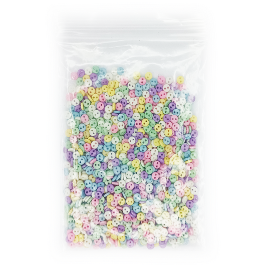 20-500pcs 4mm Tiny Sewing Buttons Dolls Clothes Round Button DIY Crafts Plastic Mixed - 20pcs - Asia Sell