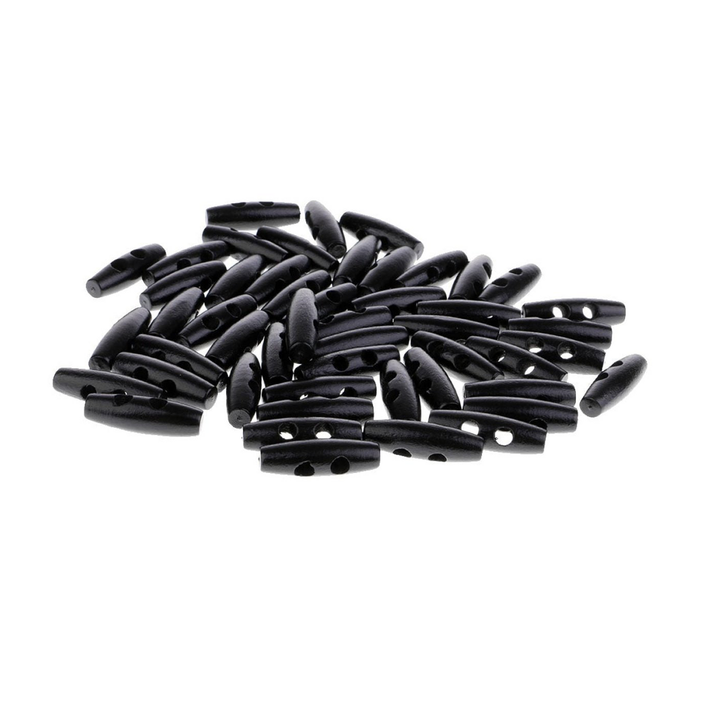 4pcs / 20pcs Wood Sewing Horn Toggle Buttons Hat String Cord Pull Cloth Accessories 2 Holes