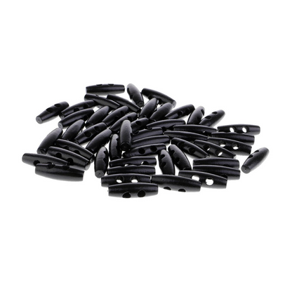 4pcs / 20pcs Wood Sewing Horn Toggle Buttons Hat String Cord Pull Cloth Accessories 2 Holes