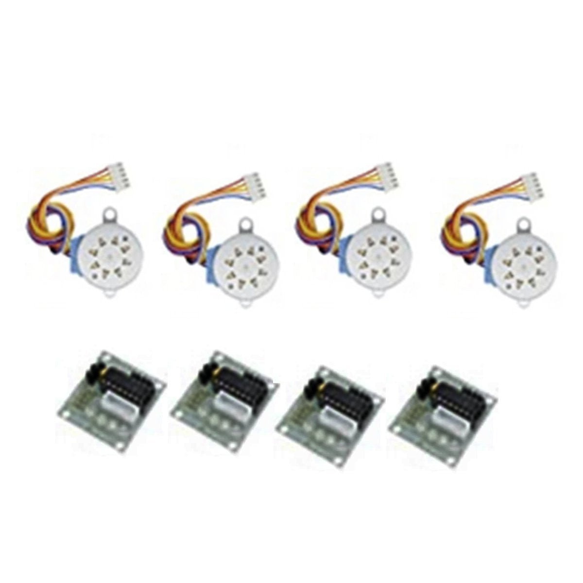 4pcs 4 Phase Stepper Motor 28BYJ-48 5V Driver Test Module Board - Asia Sell