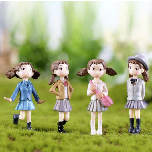 4pcs 5.3cm Set Mini Resin Craft Figurines of Girls Ornament Garden Miniature Figurine - - Asia Sell