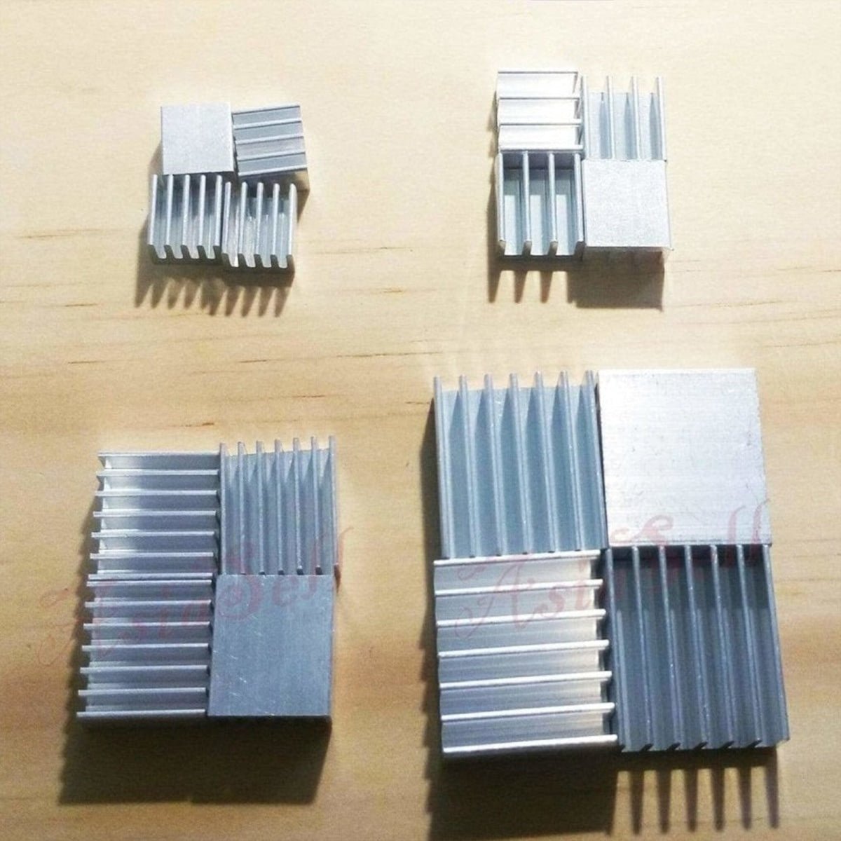 4pcs 8.8x8.8x5mm 11x11x5mm 14x14x6mm 20x20x6mm Heat Sinks Heatsinks Aluminium - 8.8x8.8x5mm - Asia Sell