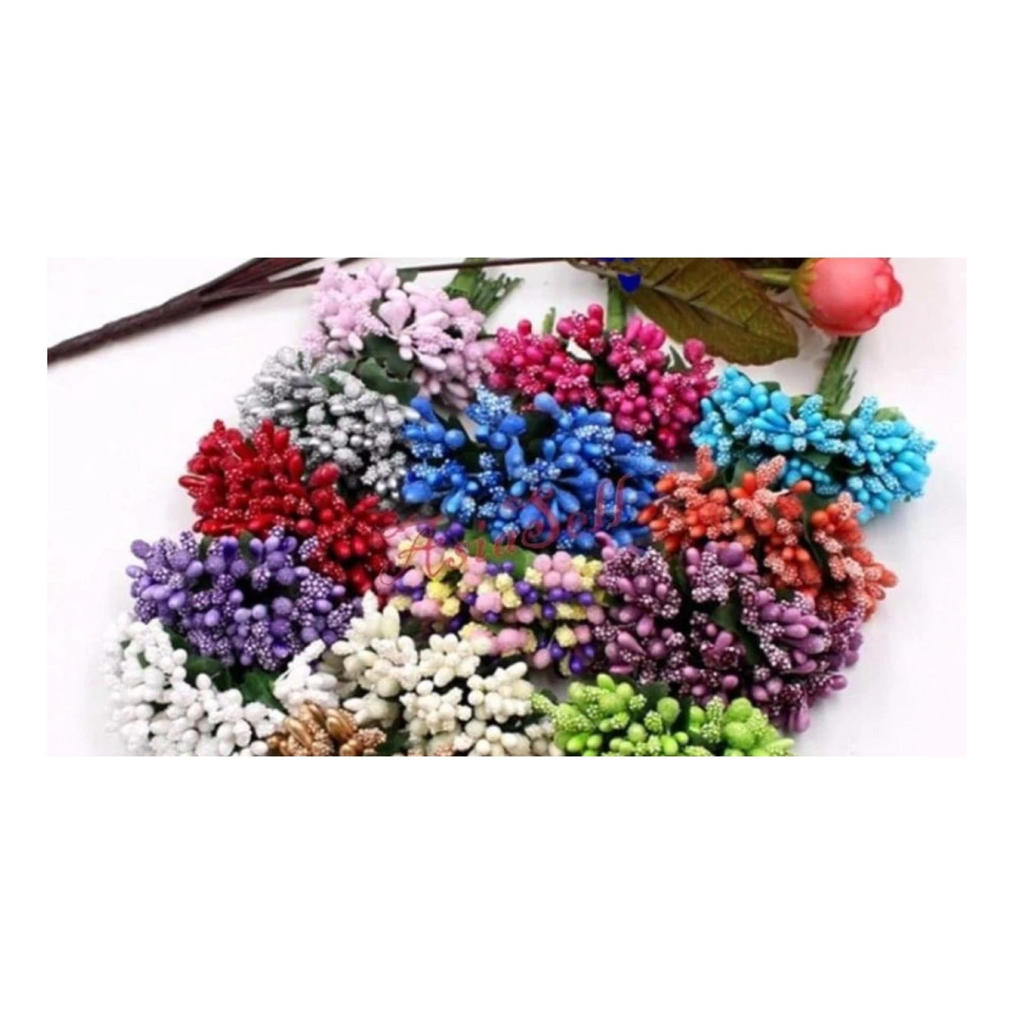 4pcs Artificial Flowers Wedding Mulberry Party Stamen Leaves Stamen Flower - 1 - Asia Sell