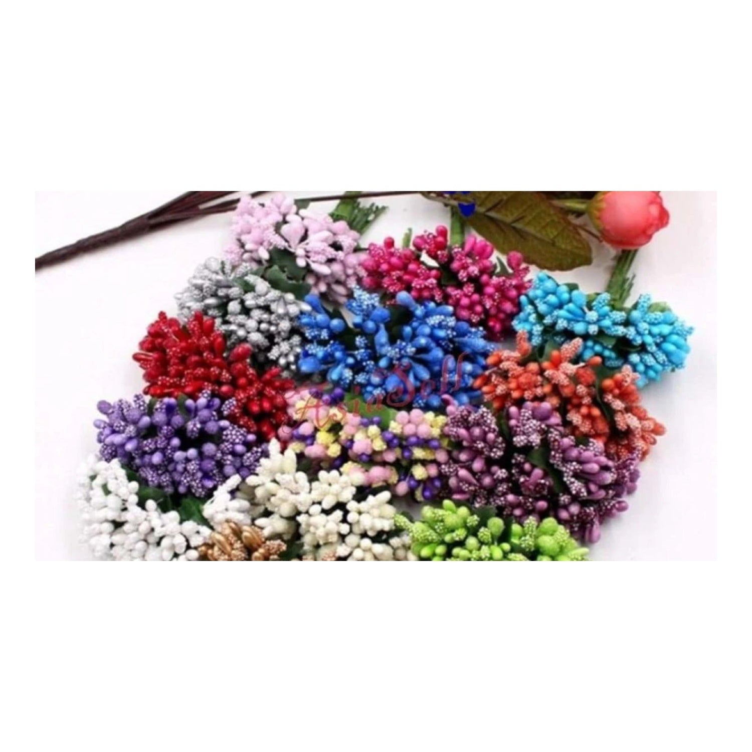 4pcs Artificial Flowers Wedding Mulberry Party Stamen Leaves Stamen Flower - 1 - Asia Sell