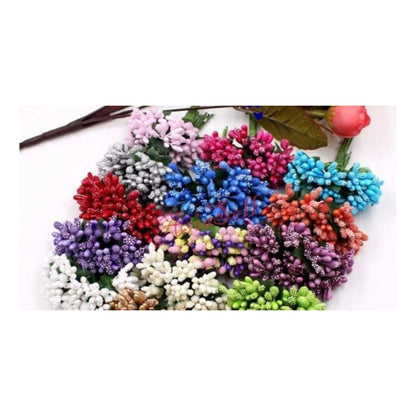 4pcs Artificial Flowers Wedding Mulberry Party Stamen Leaves Stamen Flower - 1 - Asia Sell