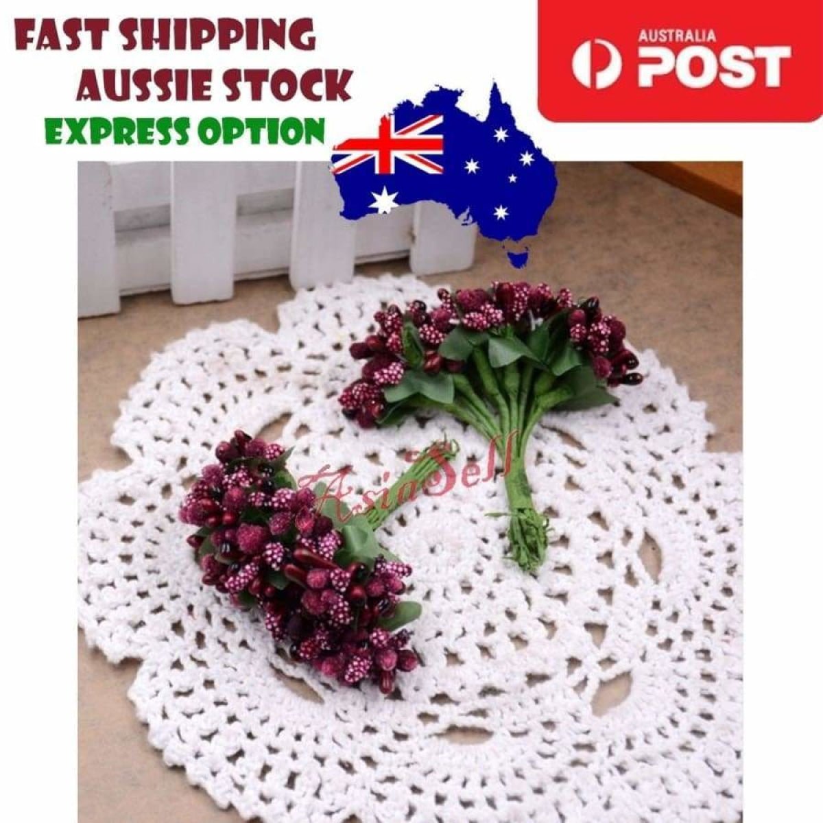 4pcs Artificial Flowers Wedding Mulberry Party Stamen Leaves Stamen Flower - 3 - - Asia Sell