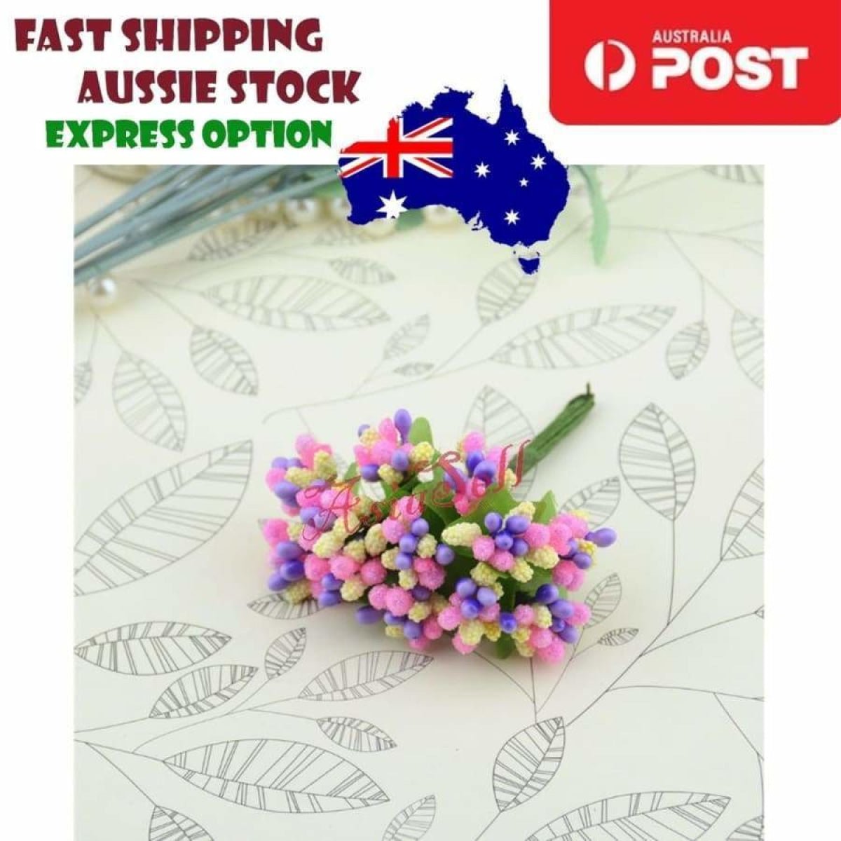 4pcs Artificial Flowers Wedding Mulberry Party Stamen Leaves Stamen Flower - 7 - - Asia Sell