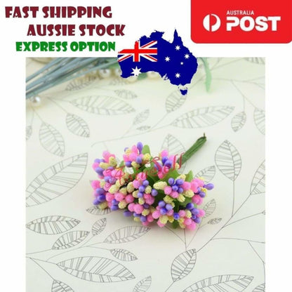 4pcs Artificial Flowers Wedding Mulberry Party Stamen Leaves Stamen Flower - 7 - - Asia Sell