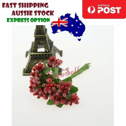 4pcs Artificial Flowers Wedding Mulberry Party Stamen Leaves Stamen Flower - 8 - - Asia Sell