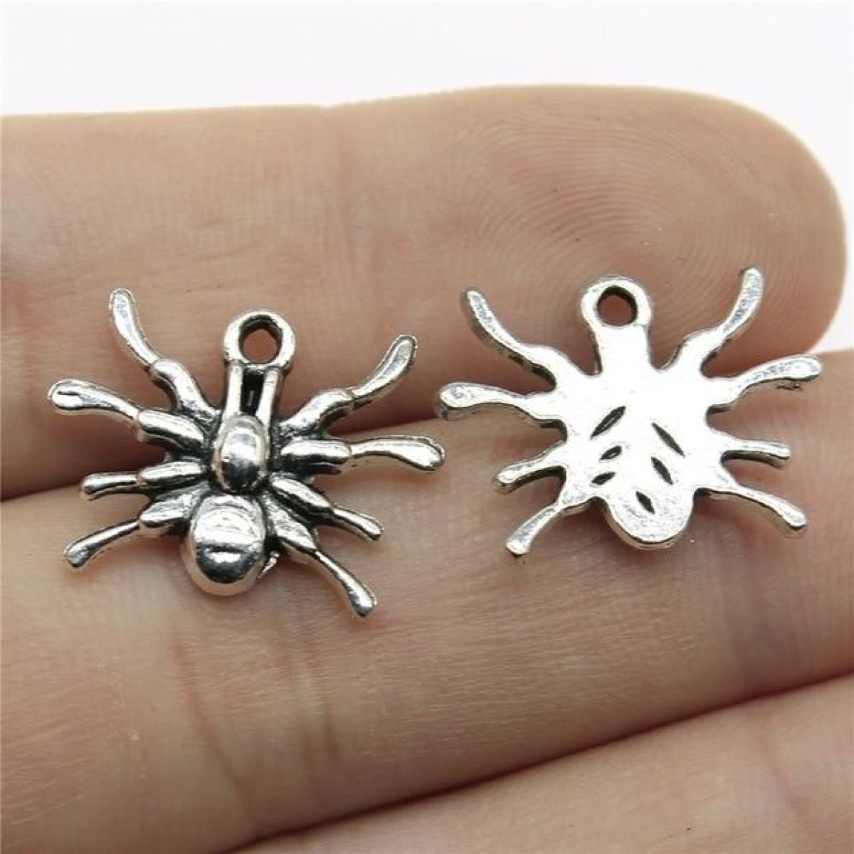 4pcs Spider Charms Antique Silver Colour Spider Charms Pendants For Bracelets Spider Cobweb Charms Making Jewellery - A - - Asia Sell