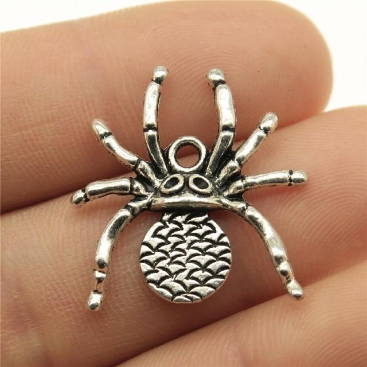 4pcs Spider Charms Antique Silver Colour Spider Charms Pendants For Bracelets Spider Cobweb Charms Making Jewellery - B - - Asia Sell
