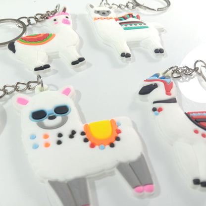 4pcs Unicorn Alpaca Keychain Llama Kids Bag Decoration Girls Christmas Birthday Party Gift Key Ring Chain Keyring Pendant Tag Charm - Alpacas/Llamas - Asia Sell