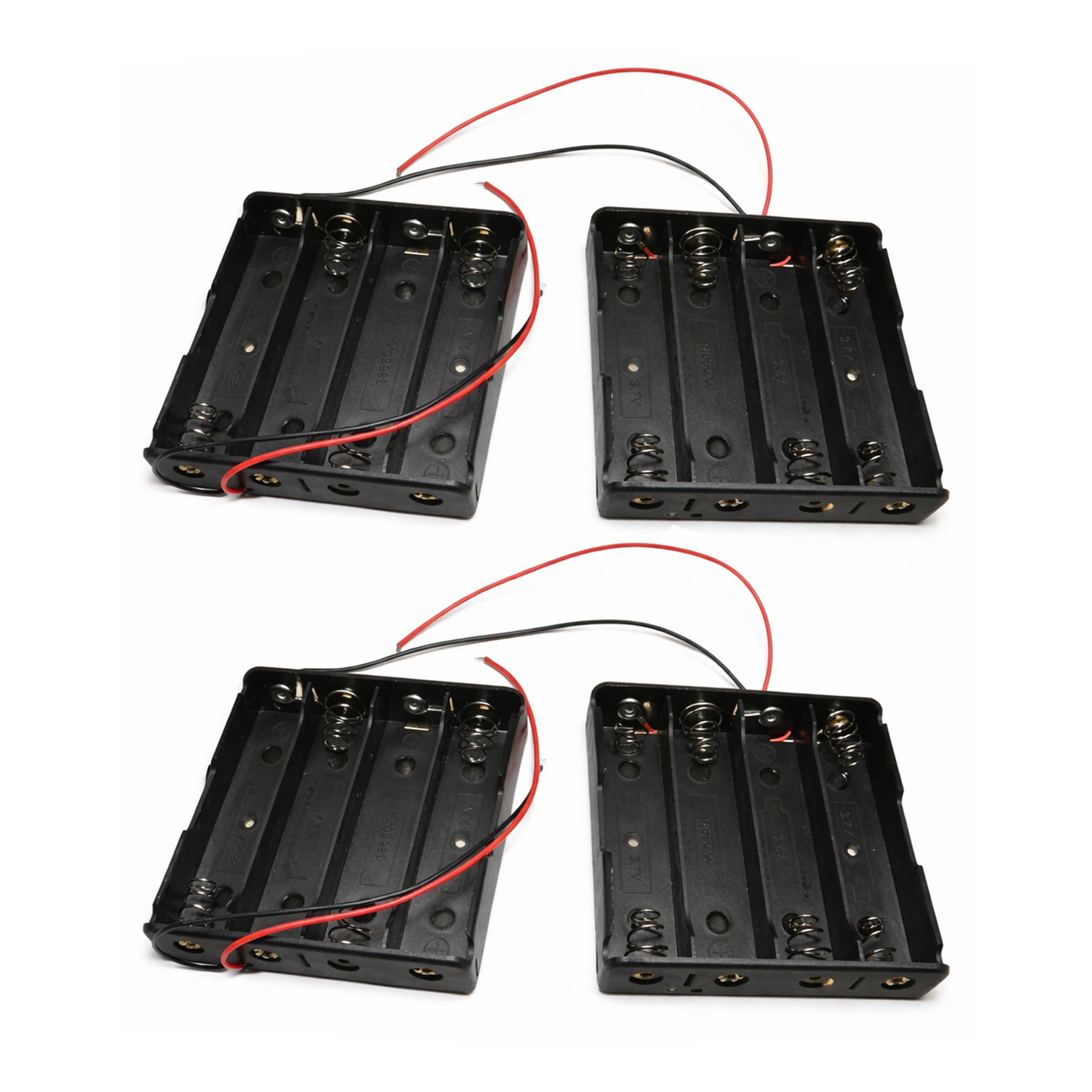 4pcs 4x18650 Battery Holder 14.8V Storage Box Case Leads Wires 4x3.7V 4 x 18650