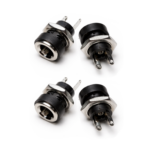4pcs DC Power Charger Plug 5.5mmx2.1mm Jack Socket Female Panel Mount Connector