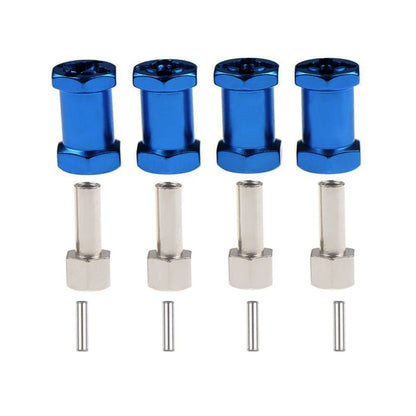 4x 15/20/25mm Hex Wheel Hub 12mm Extension Adaptor Drive Coupler 1/10 RC Crawler Axial SCX10 D90 RC Car - 20mm Dark Blue - Asia Sell