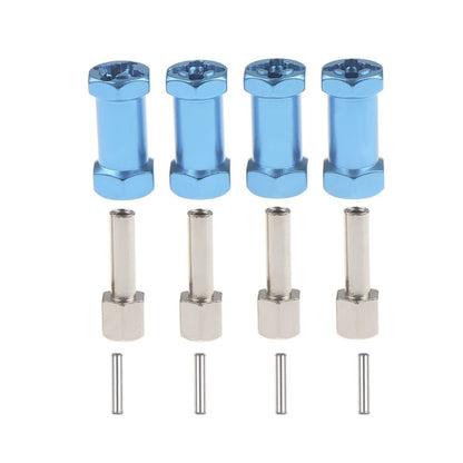 4x 15/20/25mm Hex Wheel Hub 12mm Extension Adaptor Drive Coupler 1/10 RC Crawler Axial SCX10 D90 RC Car - 15mm Blue - Asia Sell