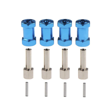 4x 15/20/25mm Hex Wheel Hub 12mm Extension Adaptor Drive Coupler 1/10 RC Crawler Axial SCX10 D90 RC Car - 15mm Blue - Asia Sell