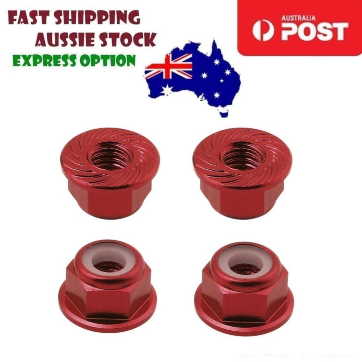 4x 3/4/5/6/7/8/9/10/11/12mm RC Car Wheel Hex Nut Hub Adaptor 1/10 4WD SCX10 Drive - 8.0mm Red - Asia Sell