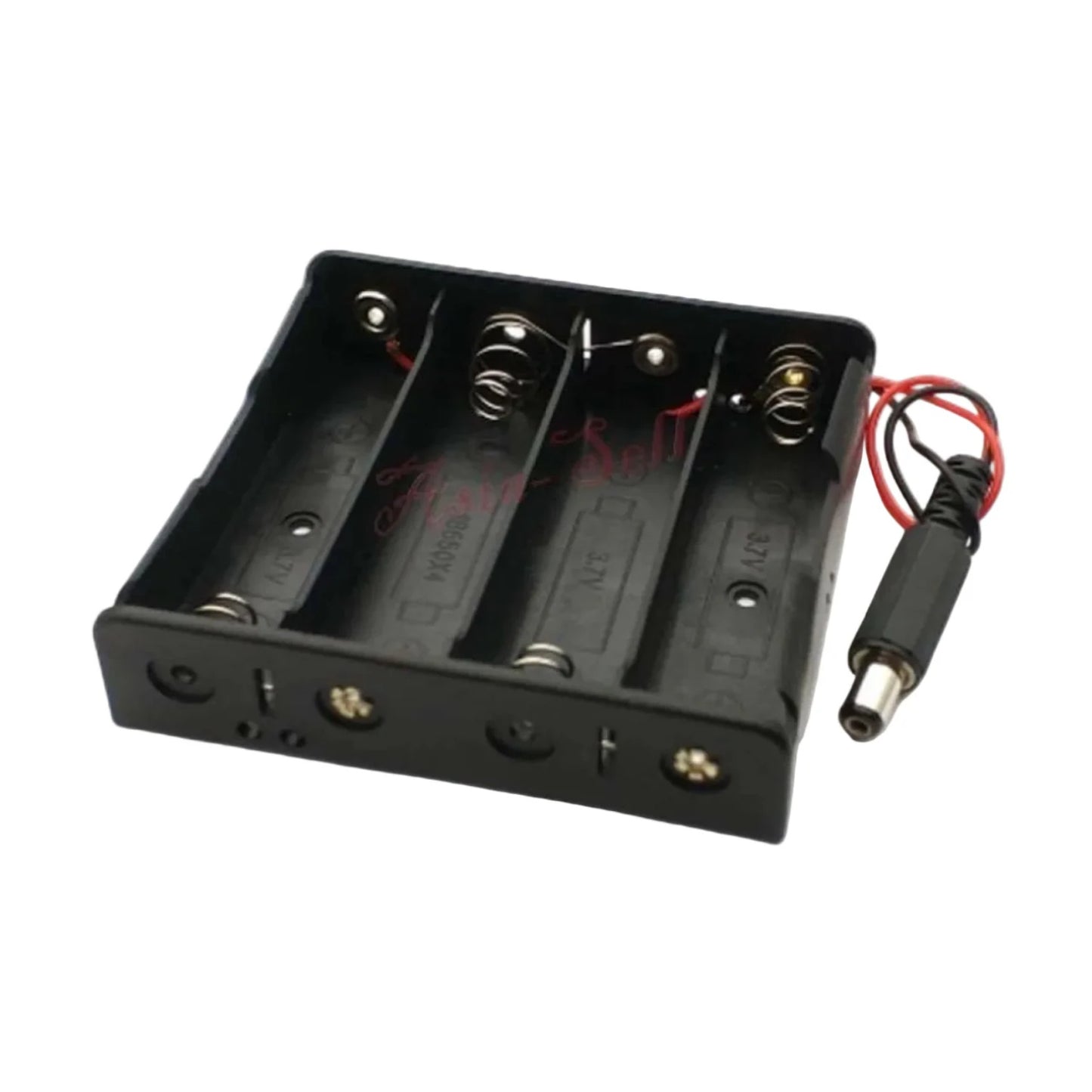 4x18650 Battery Holder 14.8V Storage Box Case Leads Wires with Plug 4 x 18650 - - Asia Sell