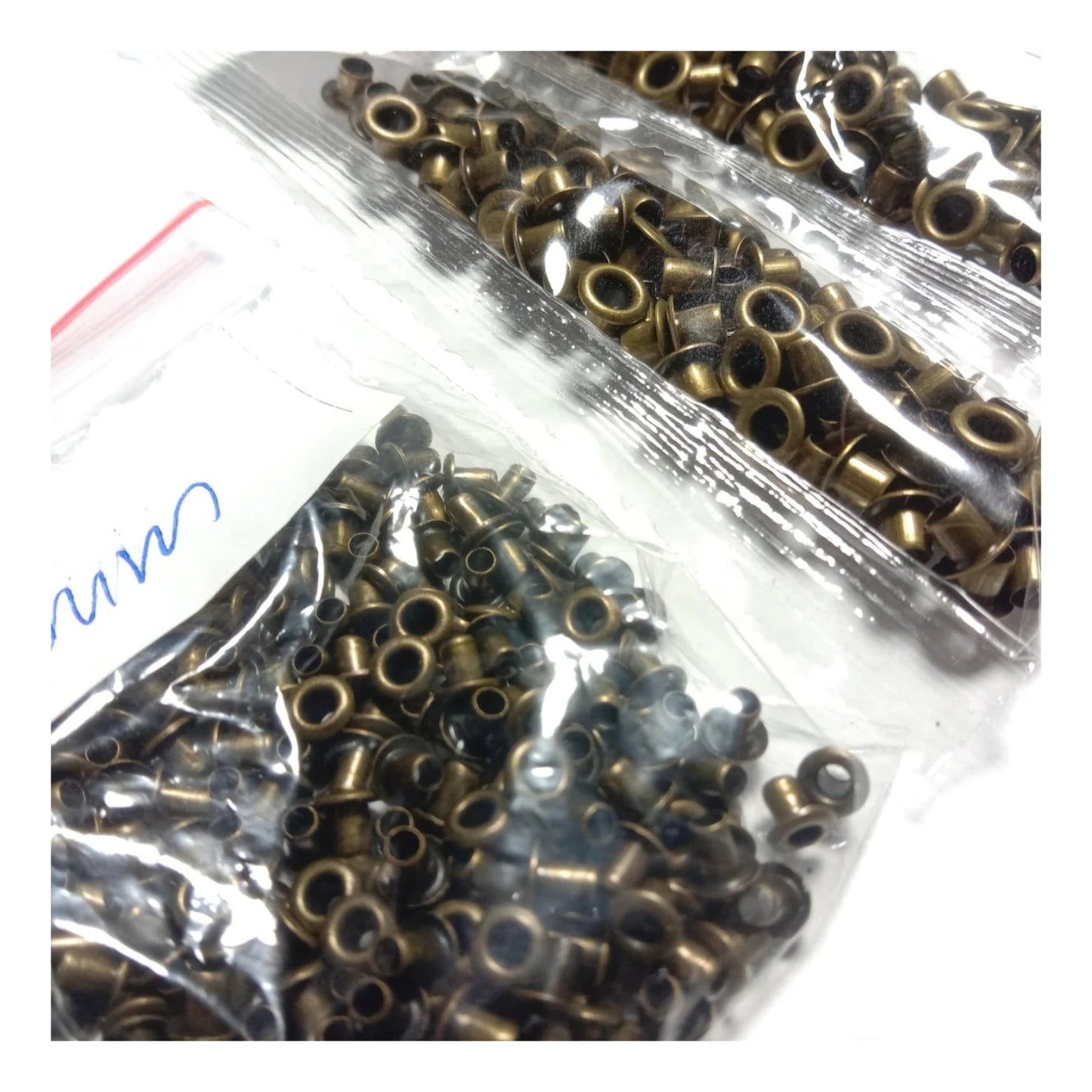 4x200pcs Set of 2mm 3mm 3.5mm 5mm Deep Eyelets For Belts No Washers Metal Buttonholes Buckle Clothing Buttons Bronze Craft - - Asia Sell