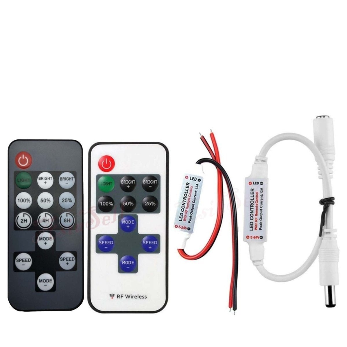 5-24V LED Dimmer Controller RF Mini Wireless Switch LED Remote Mini In-Line - 12 Keys, Driver no plugs - - Asia Sell