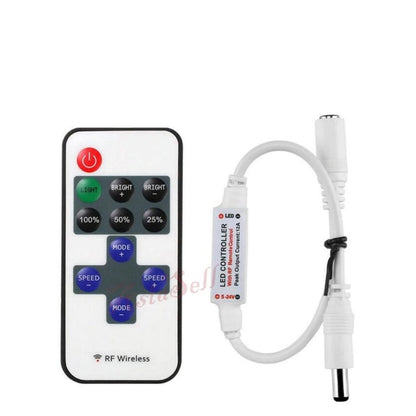 5-24V LED Dimmer Controller RF Mini Wireless Switch LED Remote Mini In-Line - 12 Keys, Driver with plugs - - Asia Sell