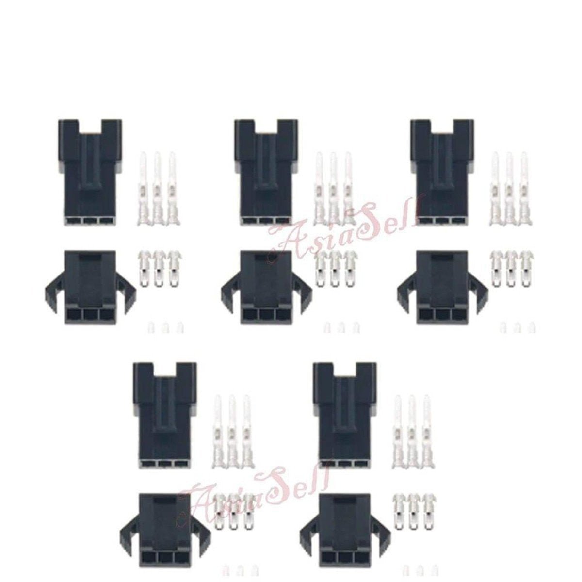 5 Pairs 2.54mm Connector 3 Pin Cable Plug Male Female - - Asia Sell