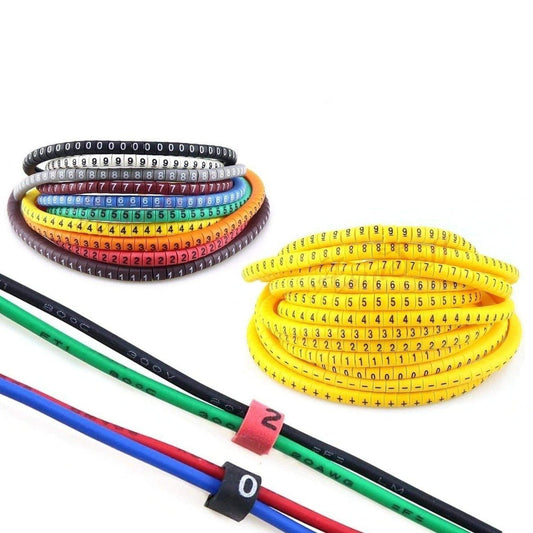 500/600pcs 50ea Cable Labels Tags Markers Letters Numbers Indicators 1.5mm ~ 3.0mm Cables - 500pcs Mixed - Asia Sell