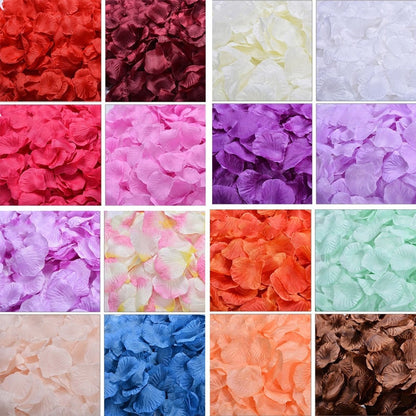 500pcs Rose Petals Flower Artificial Flowers Table Confetti Home Wedding Decorations - Red - Asia Sell