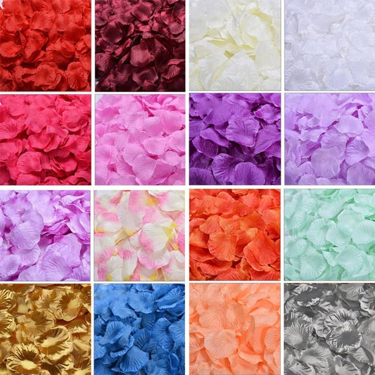 500pcs Rose Petals Flower Artificial Flowers Table Confetti Home Wedding Decorations - Red - Asia Sell
