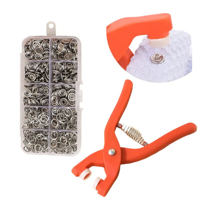50 Sets Metal Snaps Buttons with Fastener Pliers Press Tool Kit For For Sewing And Crafting DIY Craftsmanship | Asia Sell