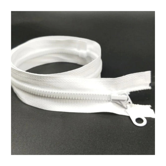 50cm Plastic Zip Zipper Black White Open-Ended Open-End Sportwear Bags Sewing Accessories - White - Asia Sell