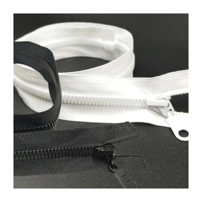 50cm Plastic Zip Zipper Black White Open-Ended Open-End Sportwear Bags Sewing Accessories - White - Asia Sell