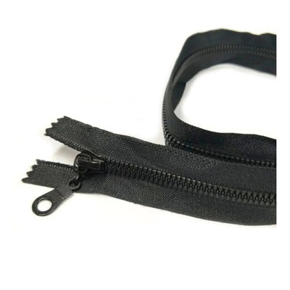 50cm Plastic Zipper Black White Open-Ended Zip Sportwear Bags Sewing - Black - Asia Sell