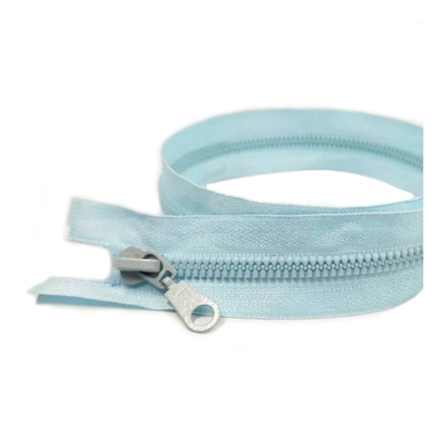 50cm Plastic Zipper Black White Open-Ended Zip Sportwear Bags Sewing - Light Blue - Asia Sell