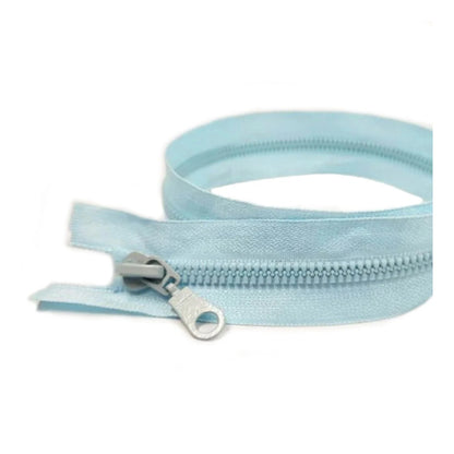 50cm Plastic Zipper Black White Open-Ended Zip Sportwear Bags Sewing - Light Blue - Asia Sell