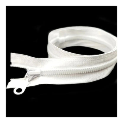 50cm Plastic Zipper Black White Open-Ended Zip Sportwear Bags Sewing - White - Asia Sell