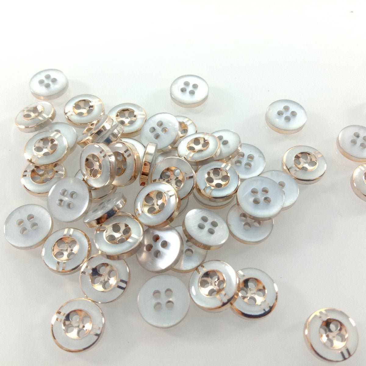 50pcs 11mm 4 Holes Resin Buttons Shirt Apparel Sewing Accessories DIY Crafts - - Asia Sell