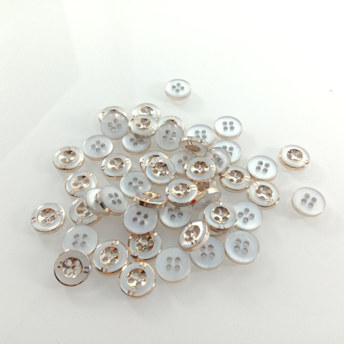 50pcs 11mm 4 Holes Resin Buttons Shirt Apparel Sewing Accessories DIY Crafts - - Asia Sell