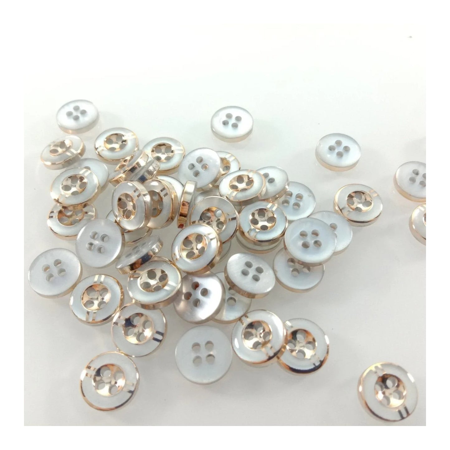50pcs 11mm 4 Holes Resin Buttons Shirt Apparel Sewing Accessories DIY Crafts - - Asia Sell