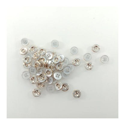 50pcs 11mm 4 Holes Resin Buttons Shirt Apparel Sewing Accessories DIY Crafts - - Asia Sell