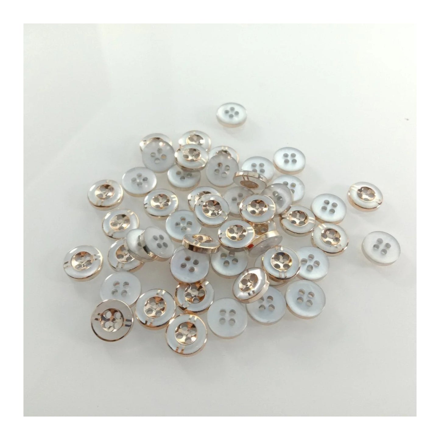 50pcs 11mm 4 Holes Resin Buttons Shirt Apparel Sewing Accessories DIY Crafts - - Asia Sell