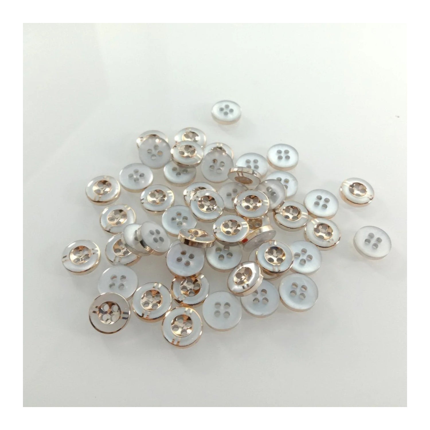 50pcs 11mm 4 Holes Resin Buttons Shirt Apparel Sewing Accessories DIY Crafts - - Asia Sell