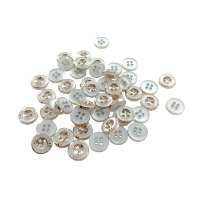 50pcs 11mm 4 Holes Resin Buttons Shirt Apparel Sewing Accessories DIY Crafts - - Asia Sell