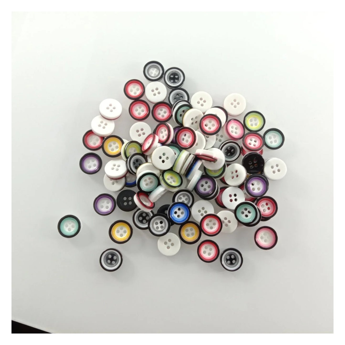 50pcs 12mm 4 Holes Flatback Resin Buttons Shirt Apparel Sewing Accessories DIY Scrapbooking Crafts - - Asia Sell