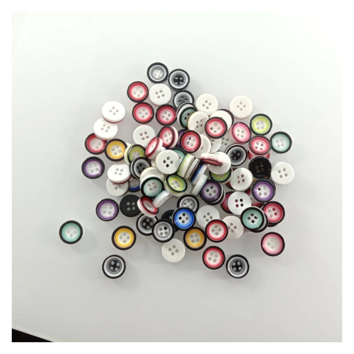 50pcs 12mm 4 Holes Flatback Resin Buttons Shirt Apparel Sewing Accessories DIY Scrapbooking Crafts - - Asia Sell