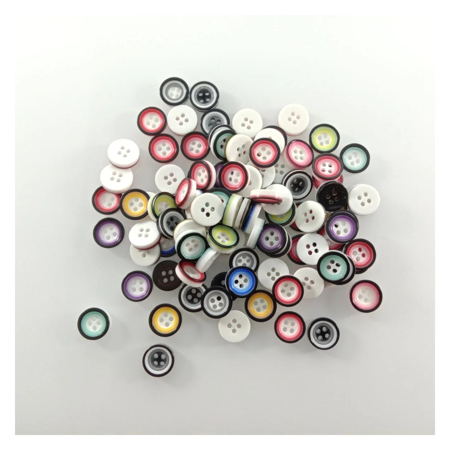 50pcs 12mm 4 Holes Flatback Resin Buttons Shirt Apparel Sewing Accessories DIY Scrapbooking Crafts - - Asia Sell
