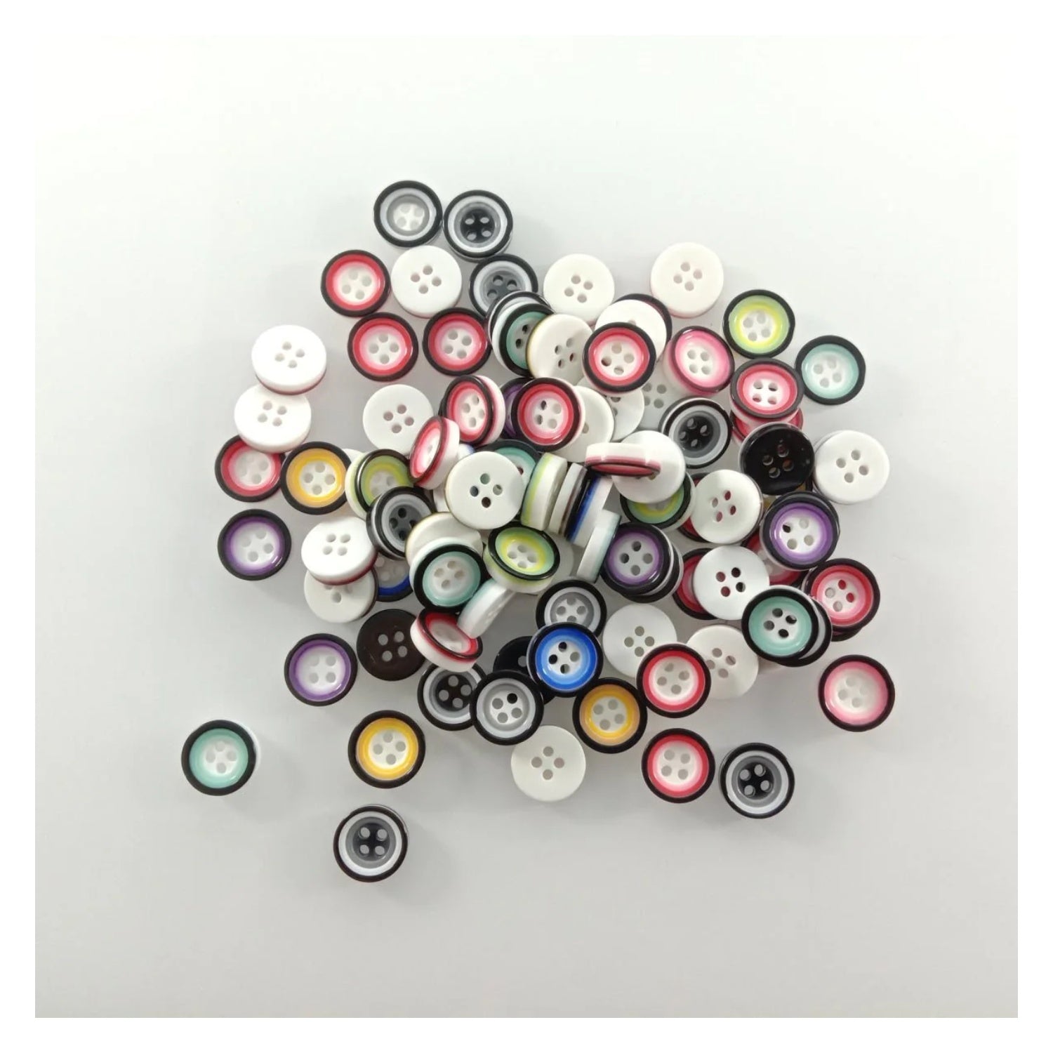 50pcs 12mm 4 Holes Flatback Resin Buttons Shirt Apparel Sewing Accessories DIY Scrapbooking Crafts - - Asia Sell