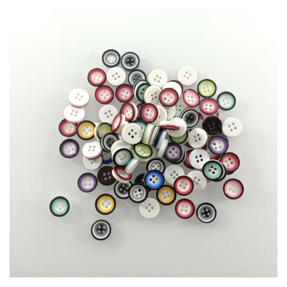 50pcs 12mm 4 Holes Flatback Resin Buttons Shirt Apparel Sewing Accessories DIY Scrapbooking Crafts - - Asia Sell